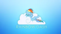 Size: 1920x1080 | Tagged: safe, artist:fiftyniner, artist:rainbowcrab, derpibooru import, rainbow dash, cloud, minimalist, solo, vector, wallpaper