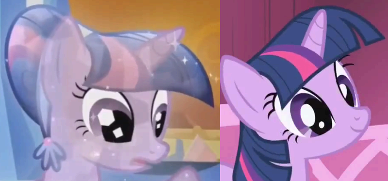 Size: 885x413 | Tagged: comparison, crystallized, crystal twilight, derpibooru import, eyes, safe, screencap, the crystal empire, twilight sparkle