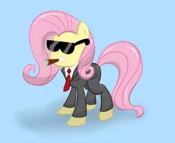Size: 1325x1080 | Tagged: artist:lomeo, business, businessmare, cigar, clothes, derpibooru import, fluttershy, safe, solo, suit