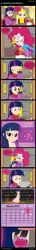 Size: 1975x13750 | Tagged: suggestive, artist:garretthegarret, derpibooru import, applejack, fluttershy, pinkie pie, twilight sparkle, equestria girls, calendar, comic, human coloration, humanized, light skin