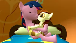 Size: 640x360 | Tagged: 3d, crack shipping, derpibooru import, female, gmod, kissing, lips, male, piplight, pipsqueak, safe, shipping, straight, surprise, twilight sparkle, twisqueak