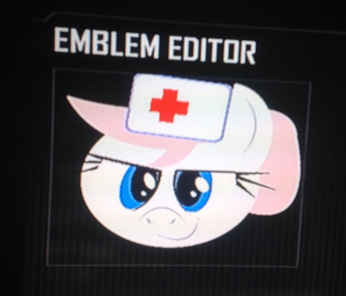 Size: 988x844 | Tagged: black ops 2, derpibooru import, emblem editor, nurse redheart, safe, solo