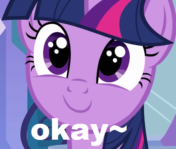 Size: 565x478 | Tagged: derpibooru import, okay, okay face, safe, smiling, solo, text edit, twilight sparkle