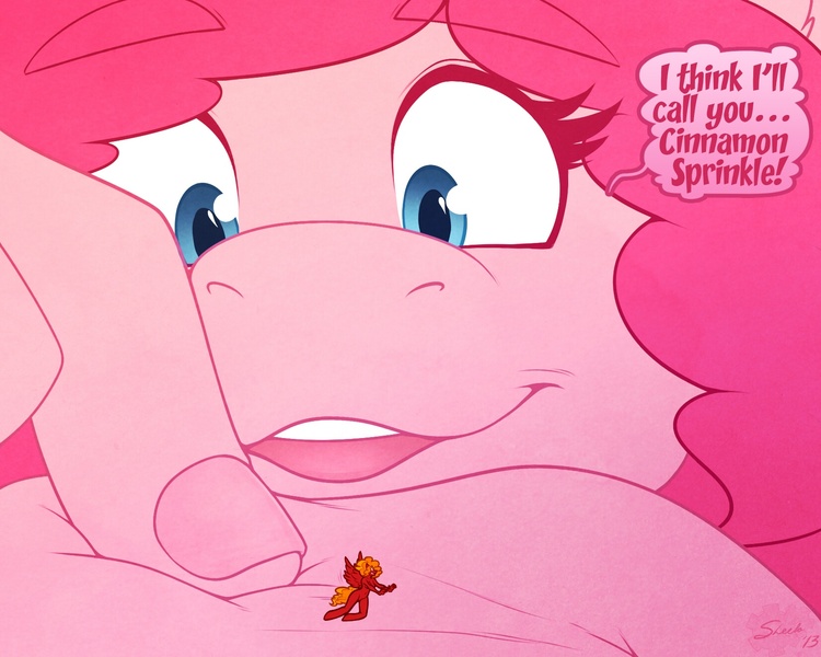 Size: 1650x1320 | Tagged: anthro, artist:sheela, derpibooru import, giantess, micro, oc, pinkie pie, safe