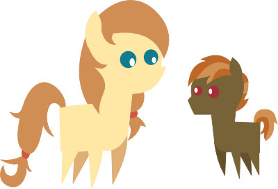 Size: 400x273 | Tagged: artist:the-doctor-kami, buttonbetes, button mash, cute, duo, duo male and female, foal, mother and son, oc, oc:cream heart, pointy ponies, safe