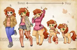 Size: 1600x1035 | Tagged: anthro, anthro chart, artist:shepherd0821, clothes, derpibooru import, human, humanized, oc, safe, semi-anthro, skirt, sweater, unguligrade anthro, unofficial characters only