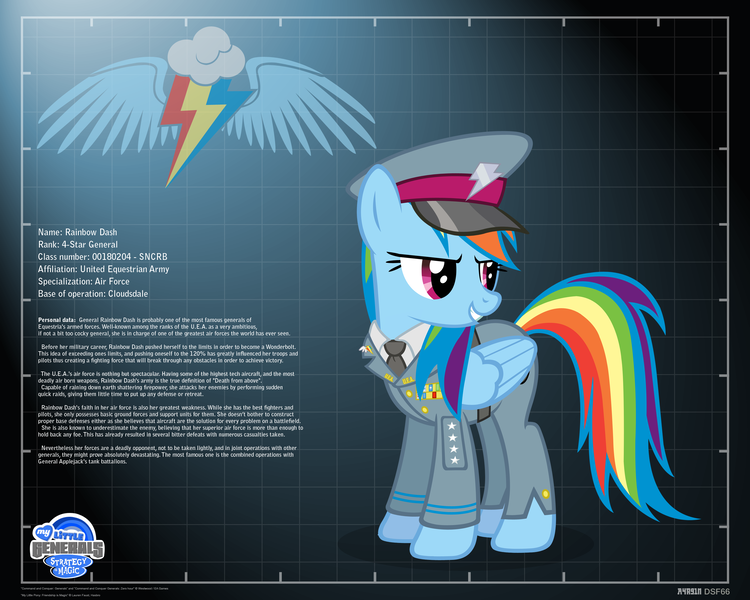 Size: 2560x2048 | Tagged: artist:a4r91n, command and conquer, command and conquer: generals, crossover, derpibooru import, emblem, generals, military uniform, profile info, rainbow dash, safe, solo, zero hour