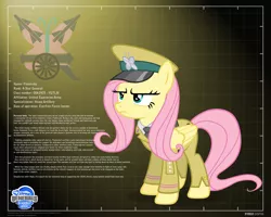 Size: 2560x2048 | Tagged: artist:a4r91n, command and conquer, command and conquer: generals, crossover, derpibooru import, emblem, fluttershy, generals, military uniform, profile info, safe, solo, zero hour