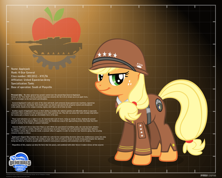 Size: 2560x2048 | Tagged: applejack, artist:a4r91n, command and conquer, command and conquer: generals, crossover, derpibooru import, emblem, generals, military uniform, profile info, safe, solo, zero hour