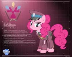 Size: 2560x2048 | Tagged: artist:a4r91n, clothes, command and conquer, command and conquer: generals, crossover, derpibooru import, emblem, generals, military uniform, pinkie pie, profile info, safe, solo, zero hour