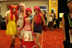 Size: 3456x2304 | Tagged: apple bloom, artist:rougeleaderred, convention, cosplay, cutie mark crusaders, derpibooru import, dragoncon, dragoncon 2012, human, irl, irl human, photo, pinkie pie, safe, scootaloo, sweetie belle