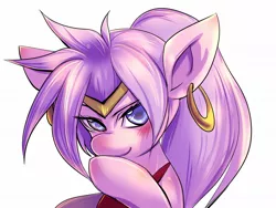 Size: 1200x900 | Tagged: artist:bakki, blushing, derpibooru import, ponified, safe, shantae, shantae (character), solo