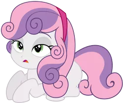 Size: 6000x5037 | Tagged: safe, artist:vectorizedunicorn, derpibooru import, sweetie belle, human head pony, equestria girls, abomination, absurd resolution, alternate hairstyle, head swap, simple background, solo, transparent background, vector, what has science done