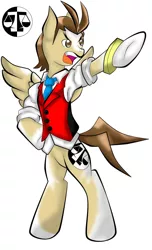 Size: 999x1646 | Tagged: safe, artist:fourze-pony, derpibooru import, ponified, pony, ace attorney, apollo justice, bipedal, clothes, crossover, solo