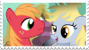 Size: 99x56 | Tagged: safe, artist:oochocolateoo, derpibooru import, big macintosh, derpy hooves, earth pony, pony, derpymac, derpytosh, deviantart, deviantart stamp, male, shipping, stallion, straight