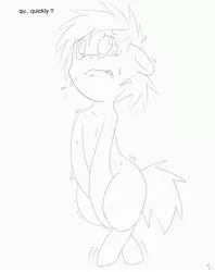 Size: 2716x3425 | Tagged: artist:theponybox696, comic, comic:watersports, derpibooru import, desperation, foal, monochrome, need to pee, oc, omorashi, potty dance, potty emergency, potty time, safe, trotting in place, unofficial characters only