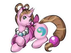 Size: 1197x896 | Tagged: safe, artist:fourze-pony, derpibooru import, ponified, pony, unicorn, ace attorney, clothes, cute, magatama, pearl fey, solo