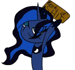 Size: 1500x1400 | Tagged: artist:olympic tea bagger, derpibooru import, /mlp/, princess luna, reeks of shit, safe, sign, simple background, solo, transparent background, vulgar