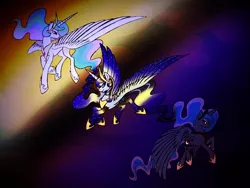 Size: 640x480 | Tagged: artist:rainbow-pon3, derpibooru import, fusion, princess celestia, princess luna, safe