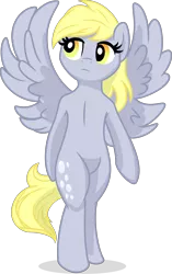 Size: 3141x5000 | Tagged: safe, artist:ambassad0r, artist:kp-shadowsquirrel, derpibooru import, derpy hooves, pony, semi-anthro, absurd resolution, bipedal, simple background, solo, transparent background, vector