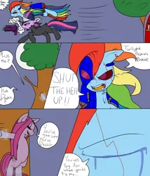 Size: 1944x2273 | Tagged: artist:reneesdetermination, comic, cupcakes aftermath, derpibooru import, grimdark, pinkamena diane pie, pinkie pie, rainbow dash, twilight sparkle