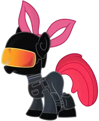 Size: 5880x7140 | Tagged: absurd resolution, apple bloom, armor, artist:radiationalpha, derpibooru import, equestrian foundation, faint discharge, fapple doom, knife, safe, scp foundation, simple background, solo, transparent background, vector