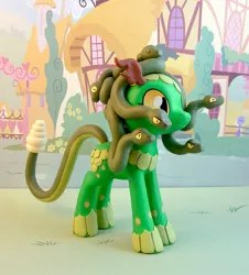 Size: 815x900 | Tagged: safe, artist:krowzivitch, derpibooru import, ponified, gorgon, medusa, pony, snake, askmedusapony, hilarious in hindsight, sculpture, solo