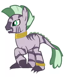 Size: 279x321 | Tagged: artist:unoriginai, derpibooru import, dracony, hybrid, interspecies offspring, leg rings, neck rings, oc, oc:legion, offspring, parent:spike, parents:spicora, parent:zecora, safe, simple background, solo, unofficial characters only, white background, zebra