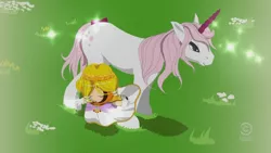 Size: 1280x720 | Tagged: safe, derpibooru import, pony, unicorn, barely pony related, bow, comedy central, generic pony, kenny mccormick, pony reference, princess kenny, reference, shiny, south park, south park: the stick of truth