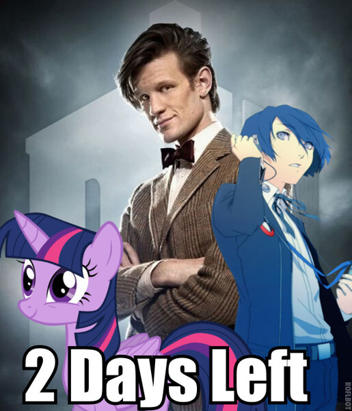 Size: 615x717 | Tagged: safe, artist:superelectrogirl98, derpibooru import, twilight sparkle, twilight sparkle (alicorn), alicorn, pony, countdown, doctor who, female, mare, minato arisato, persona, persona 3