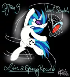 Size: 2815x3072 | Tagged: safe, artist:vegemiteguzzler, derpibooru import, vinyl scratch, chest fluff, record, solo