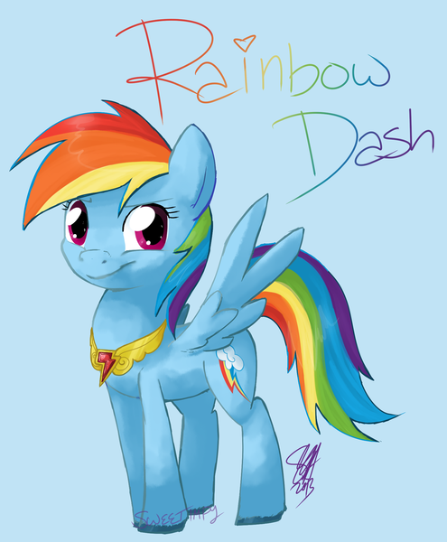 Size: 1630x1974 | Tagged: artist:imp-oster, derpibooru import, element, loyalty, rainbow dash, safe, solo