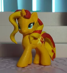 Size: 458x500 | Tagged: safe, artist:sanadaookmai, derpibooru import, sunset shimmer, pony, custom, irl, photo, toy