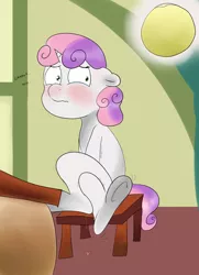 Size: 2480x3425 | Tagged: artist:theponybox696, bladder, blushing, comic:sweetie belle omorashi, derpibooru import, desperation, dripping, edit, female, filly, full bladder, need to pee, omorashi, pissing, potty emergency, potty time, school, solo, suggestive, sweetie belle, teary eyes, urine, x-ray bladder
