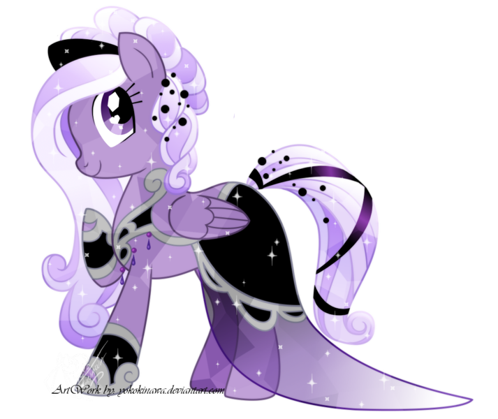 Size: 1140x960 | Tagged: safe, artist:yokokinawa, derpibooru import, oc, oc:yoko, unofficial characters only, crystal pony, pegasus, pony, clothes, dress, gala dress, shoes, simple background, solo, sparkles, transparent background