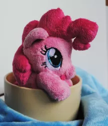 Size: 1373x1600 | Tagged: artist needed, cute, derpibooru import, ebay, fluffy, irl, photo, pinkie pie, plushie, safe, solo, teacup