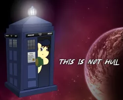 Size: 2261x1839 | Tagged: 50th aniversary, ask, bbc, britain, chubby, derpibooru import, doctor who, doctor whooves, england, fat, gravy, hat, hull, oc, oc:pit pone, phone box, planet, police box, safe, solo, space, space travel, tardis, time lord, time travel, time turner, tumblr, unofficial characters only, void