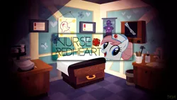 Size: 1920x1080 | Tagged: artist:rainbowb4sh, derpibooru import, hospital room, nurse redheart, safe, solo, vector, wallpaper