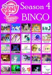 Size: 2800x4000 | Tagged: safe, derpibooru import, apple bloom, applejack, cloudy quartz, colter sobchak, derpy hooves, discord, fluttershy, igneous rock pie, jeff letrotski, leon, limestone pie, marble pie, nightmare moon, pinkie pie, prince blueblood, princess cadance, princess celestia, princess luna, queen chrysalis, rainbow dash, rarity, scootaloo, soarin', spike, spitfire, sweetie belle, twilight sparkle, twilight sparkle (alicorn), oc, oc:fausticorn, oc:jade, alicorn, changeling, dragon, pony, season 4, antagonist, bingo, elements of harmony, explosion, meme, paradox, pie family, quartzrock, skateboard, sweetie belle's magic brings a great big smile, the big lebowski