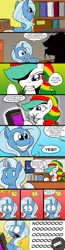 Size: 1500x5740 | Tagged: artist:epulson, book, comic, derpibooru import, dialogue, frown, grin, hat, magic, moustache, necromancy, open mouth, princess celestia, reading, safe, smiling, smirk, telekinesis, trixie, trollestia, wide eyes