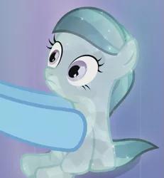 Size: 659x713 | Tagged: safe, derpibooru import, screencap, glass slipper, rainbow dash, crystal pony, pony, filly, hooves, i need an adult, out of context, personal space invasion