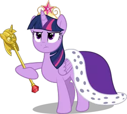 Size: 5000x4470 | Tagged: artist needed, source needed, useless source url, safe, derpibooru import, twilight sparkle, twilight sparkle (alicorn), alicorn, pony, princess twilight sparkle (episode), season 4, absurd resolution, big crown thingy, clothes, female, mare, robe, scepter, simple background, solo, transparent background, twilight scepter, vector