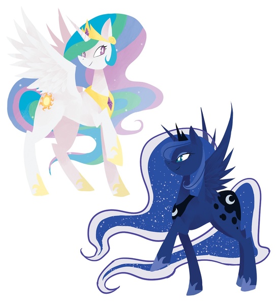 Size: 1280x1394 | Tagged: artist:starrypon, dead source, derpibooru import, princess celestia, princess luna, safe, sisters