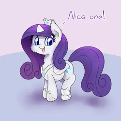 Size: 820x820 | Tagged: safe, artist:mister-true, derpibooru import, rarity, alicorn, pony, askfillyrarity, clothes, costume, filly, fluffy, race swap, raricorn, solo, tumblr, younger