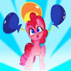Size: 800x800 | Tagged: artist:january3rd, balloon, derpibooru import, pinkie pie, safe, solo