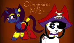 Size: 1024x602 | Tagged: artist:thelordofdust, banner, cosplay, derpibooru import, halloween, nightmare night, obsession is magic, oc, oc:maneia, oc:nocturna, risky boots, safe, shantae, shantae (character), unofficial characters only