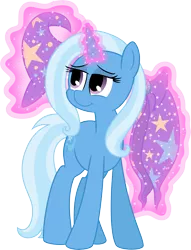 Size: 6000x7850 | Tagged: safe, artist:iguana14, artist:mactavish1996, derpibooru import, trixie, pony, unicorn, absurd resolution, cape, clothes, female, hat, magic, mare, simple background, solo, transparent background, trixie's cape, trixie's hat, vector