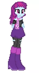 Size: 493x910 | Tagged: safe, artist:colorpaletpony, derpibooru import, mystery mint, equestria girls, background human, pixel art, solo