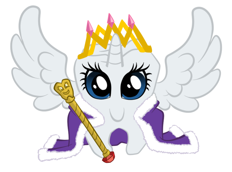 Size: 873x647 | Tagged: safe, artist:darkhestur, derpibooru import, rarity, alicorn, pony, c:, cape, clothes, crown, crowning, looking at you, new crown, princess, pun, race swap, raricorn, scepter, simple background, smiling, solo, species swap, spread wings, tooth, transparent background, twilight scepter, vector, wat, wings