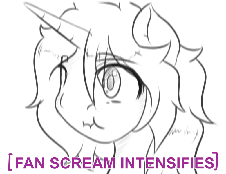 Size: 1280x986 | Tagged: safe, artist:imspainter, derpibooru import, oc, oc:paint pints, unofficial characters only, pony, unicorn, ask paint pints, animated, meme, scrunchy face, seizure warning, solo, vibrating, x intensifies